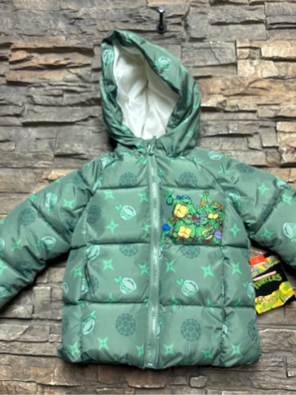 Teenage Mutant Ninja Turtles Puffer Jacket Sz 3T Unisex NWT